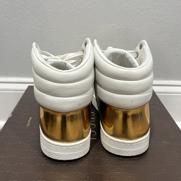 Gucci Men Sneakers (368494A3820) White/Gold - Picture 6 of 12